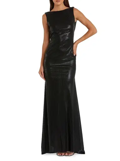 Mac Duggal Women's Metallic Cowlneck Mermaid Gown | Thumbnail 1 Mac Duggal Women's Metallic Cowlneck Mermaid Gown | Thumbnail 1