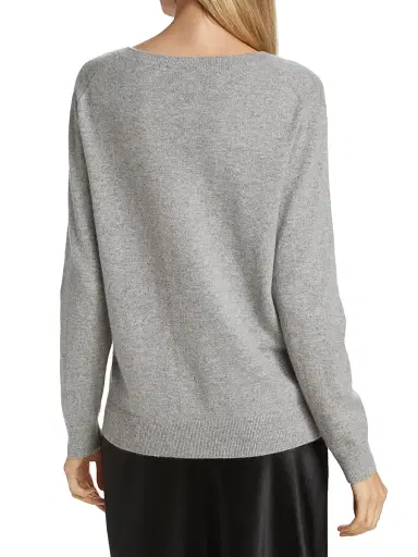 Vince Women's Weekend V-Neck Cashmere Sweater - Steel - Size XXS | Thumbnail 5 Vince Women's Weekend V-Neck Cashmere Sweater - Steel - Size XXS | Thumbnail 5
