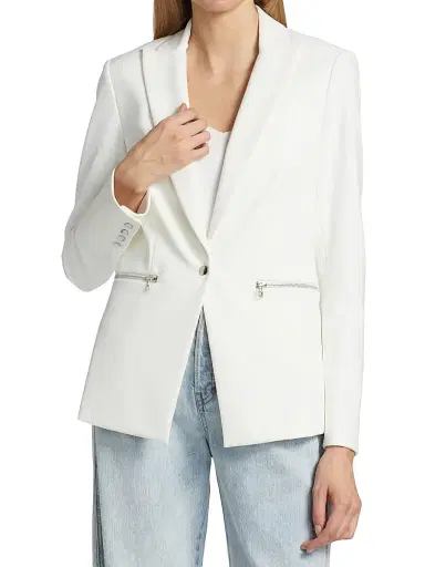 Veronica Beard Women's Core Scuba Jacket - White - Size 14 | Thumbnail 3 Veronica Beard Women's Core Scuba Jacket - White - Size 14 | Thumbnail 3