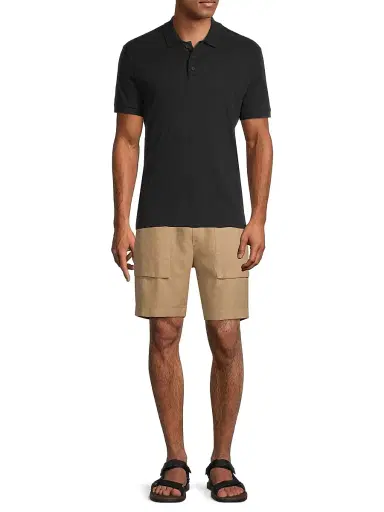 Vince Men's Classic Polo Shirt - Black - Size Small | Thumbnail 2 Vince Men's Classic Polo Shirt - Black - Size Small | Thumbnail 2