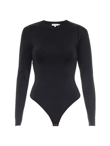 GOOD AMERICAN Women's Sculpting Crewneck Bodysuit - Black | Thumbnail 1 GOOD AMERICAN Women's Sculpting Crewneck Bodysuit - Black | Thumbnail 1