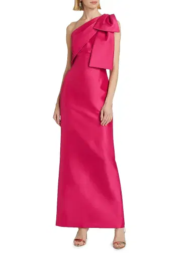SACHIN BABI Women's Bonnie Satin One-Shoulder Gown - Berry | Thumbnail 2 SACHIN BABI Women's Bonnie Satin One-Shoulder Gown - Berry | Thumbnail 2