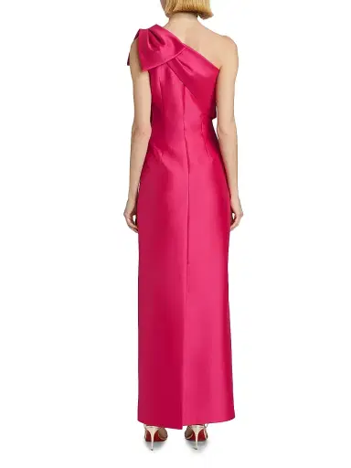 SACHIN BABI Women's Bonnie Satin One-Shoulder Gown - Berry | Thumbnail 5 SACHIN BABI Women's Bonnie Satin One-Shoulder Gown - Berry | Thumbnail 5