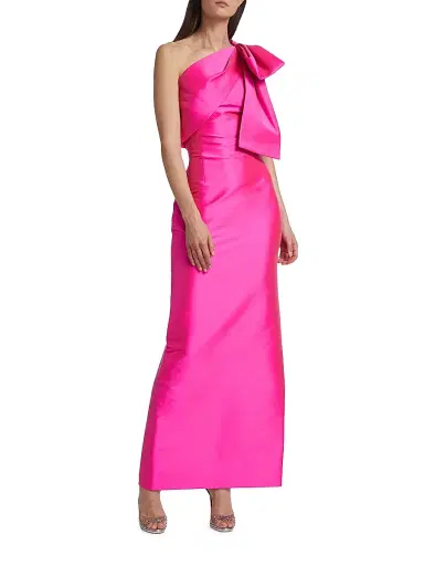 SACHIN BABI Women's Bonnie Satin One-Shoulder Gown - Fuschia | Thumbnail 2 SACHIN BABI Women's Bonnie Satin One-Shoulder Gown - Fuschia | Thumbnail 2