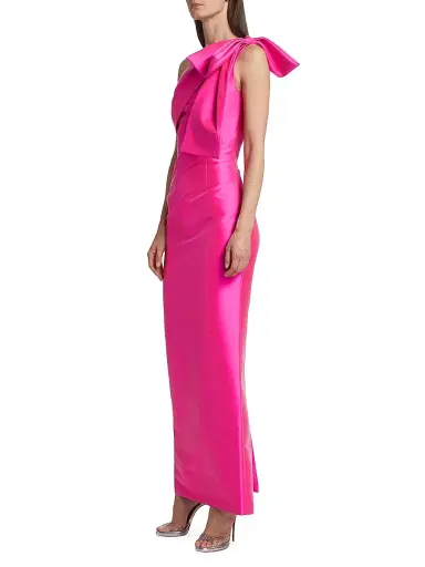 SACHIN BABI Women's Bonnie Satin One-Shoulder Gown - Fuschia | Thumbnail 4 SACHIN BABI Women's Bonnie Satin One-Shoulder Gown - Fuschia | Thumbnail 4