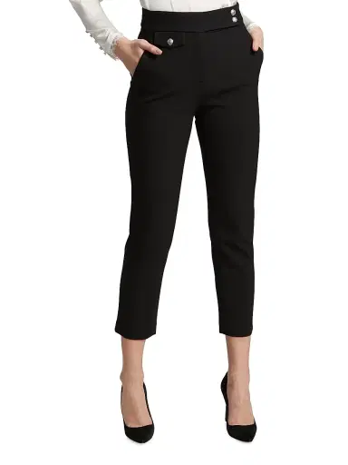 Veronica Beard Women's Renzo Ankle Crop Pants - Black | Thumbnail 3 Veronica Beard Women's Renzo Ankle Crop Pants - Black | Thumbnail 3