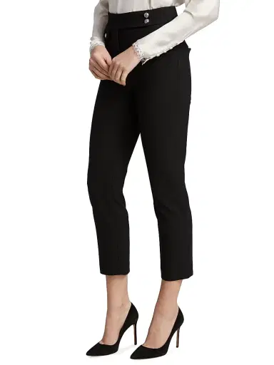 Veronica Beard Women's Renzo Ankle Crop Pants - Black | Thumbnail 4 Veronica Beard Women's Renzo Ankle Crop Pants - Black | Thumbnail 4