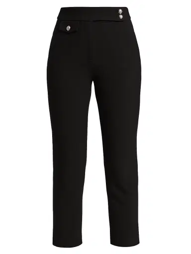 Veronica Beard Women's Renzo Ankle Crop Pants - Black | Thumbnail 1 Veronica Beard Women's Renzo Ankle Crop Pants - Black | Thumbnail 1