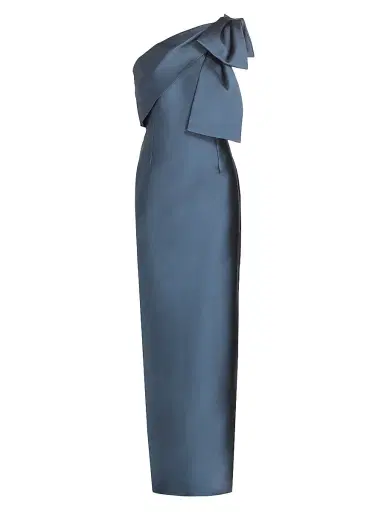 SACHIN BABI Women's Bonnie Satin One-Shoulder Gown - Steel Blue | Thumbnail 1 SACHIN BABI Women's Bonnie Satin One-Shoulder Gown - Steel Blue | Thumbnail 1