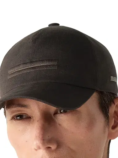 Zegna Men's Oasi Lino Baseball Cap | Thumbnail 3 Zegna Men's Oasi Lino Baseball Cap | Thumbnail 3