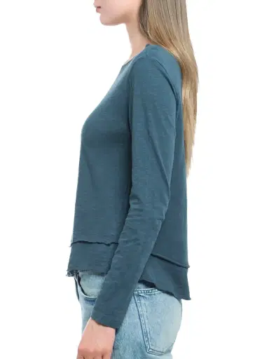 Wilt Women's Long Sleeve Mock Layer Tee - Legion Blue | Thumbnail 4 Wilt Women's Long Sleeve Mock Layer Tee - Legion Blue | Thumbnail 4