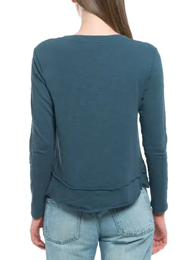 Wilt Women's Long Sleeve Mock Layer Tee - Legion Blue | Thumbnail 5 Wilt Women's Long Sleeve Mock Layer Tee - Legion Blue | Thumbnail 5