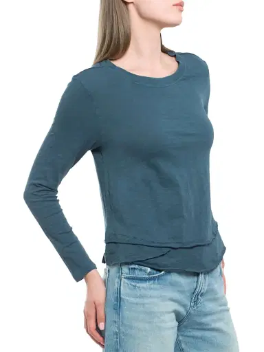 Wilt Women's Long Sleeve Mock Layer Tee - Legion Blue | Thumbnail 7 Wilt Women's Long Sleeve Mock Layer Tee - Legion Blue | Thumbnail 7
