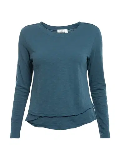Wilt Women's Long Sleeve Mock Layer Tee - Legion Blue | Thumbnail 1 Wilt Women's Long Sleeve Mock Layer Tee - Legion Blue | Thumbnail 1
