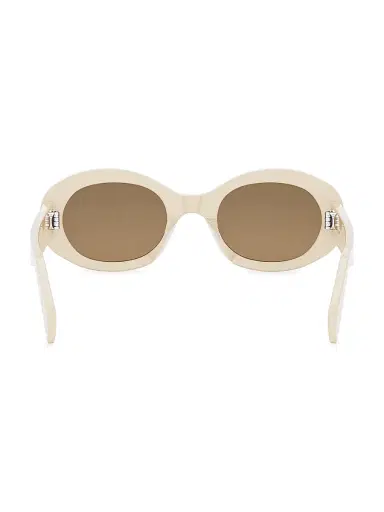 CELINE Women's Triomphe 52MM Oval Sunglasses - Bone Brown | Thumbnail 7 CELINE Women's Triomphe 52MM Oval Sunglasses - Bone Brown | Thumbnail 7