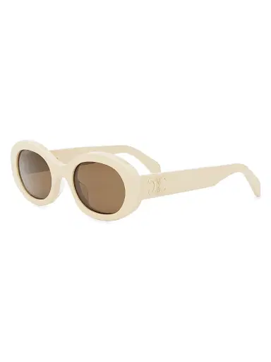 CELINE Women's Triomphe 52MM Oval Sunglasses - Bone Brown | Thumbnail 1 CELINE Women's Triomphe 52MM Oval Sunglasses - Bone Brown | Thumbnail 1