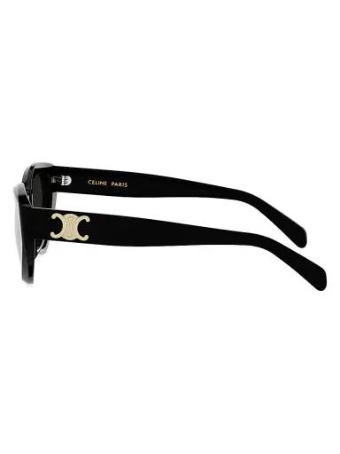 CELINE Women's Triomphe 56MM Cat Eye Sunglasses - Shiny Black Smoke | Thumbnail 3 CELINE Women's Triomphe 56MM Cat Eye Sunglasses - Shiny Black Smoke | Thumbnail 3