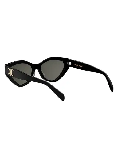 CELINE Women's Triomphe 56MM Cat Eye Sunglasses - Shiny Black Smoke | Thumbnail 4 CELINE Women's Triomphe 56MM Cat Eye Sunglasses - Shiny Black Smoke | Thumbnail 4
