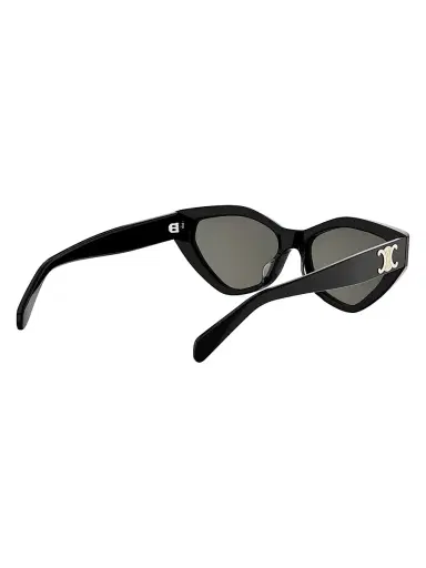 CELINE Women's Triomphe 56MM Cat Eye Sunglasses - Shiny Black Smoke | Thumbnail 6 CELINE Women's Triomphe 56MM Cat Eye Sunglasses - Shiny Black Smoke | Thumbnail 6