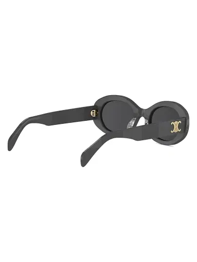 CELINE Women's TRIOMPHE 50MM Logo Oval sunglasses - Havana Purple Smoke | Thumbnail 6 CELINE Women's TRIOMPHE 50MM Logo Oval sunglasses - Havana Purple Smoke | Thumbnail 6