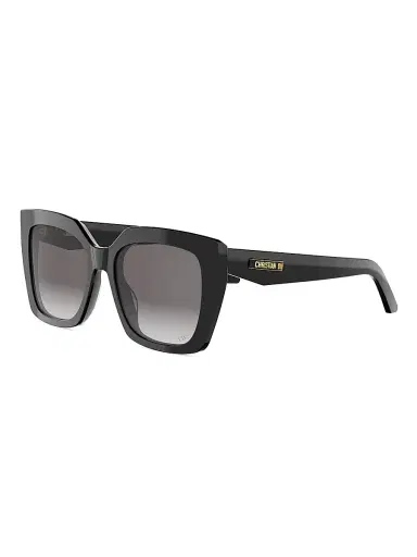 Dior Women's C S5I 55MM Square Sunglasses - Shiny Black And Gradient Smoke | Thumbnail 1 Dior Women's C S5I 55MM Square Sunglasses - Shiny Black And Gradient Smoke | Thumbnail 1