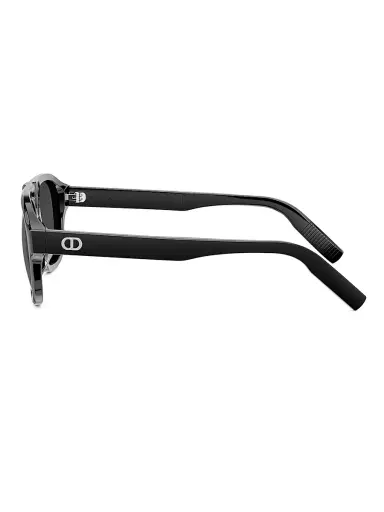 Dior Men's CD Icon A1I 55MM Pilot Sunglasses - Shiny Black And Smoke | Thumbnail 3 Dior Men's CD Icon A1I 55MM Pilot Sunglasses - Shiny Black And Smoke | Thumbnail 3