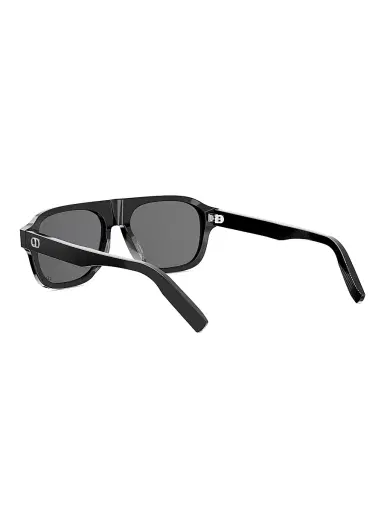 Dior Men's CD Icon A1I 55MM Pilot Sunglasses - Shiny Black And Smoke | Thumbnail 4 Dior Men's CD Icon A1I 55MM Pilot Sunglasses - Shiny Black And Smoke | Thumbnail 4