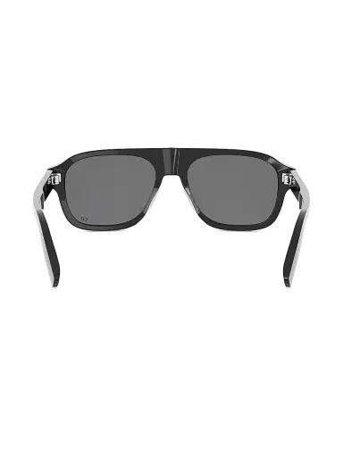 Dior Men's CD Icon A1I 55MM Pilot Sunglasses - Shiny Black And Smoke | Thumbnail 5 Dior Men's CD Icon A1I 55MM Pilot Sunglasses - Shiny Black And Smoke | Thumbnail 5