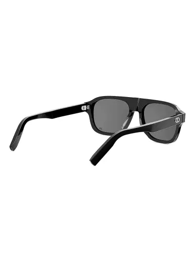 Dior Men's CD Icon A1I 55MM Pilot Sunglasses - Shiny Black And Smoke | Thumbnail 6 Dior Men's CD Icon A1I 55MM Pilot Sunglasses - Shiny Black And Smoke | Thumbnail 6