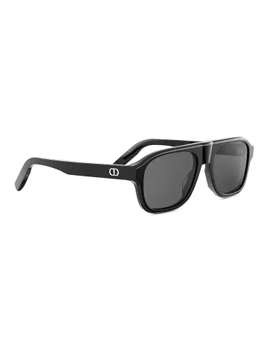 Dior Men's CD Icon A1I 55MM Pilot Sunglasses - Shiny Black And Smoke | Thumbnail 8 Dior Men's CD Icon A1I 55MM Pilot Sunglasses - Shiny Black And Smoke | Thumbnail 8
