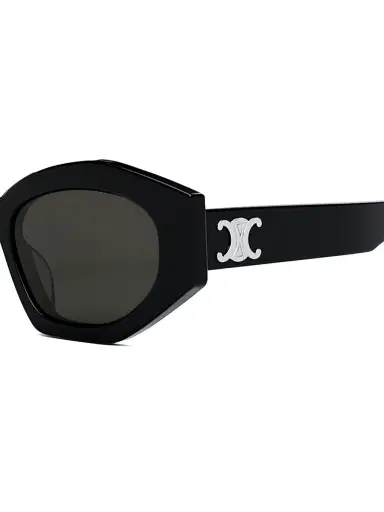 CELINE Women's Triomphe Cat-Eye Sunglasses - Shiny Black | Thumbnail 3 CELINE Women's Triomphe Cat-Eye Sunglasses - Shiny Black | Thumbnail 3