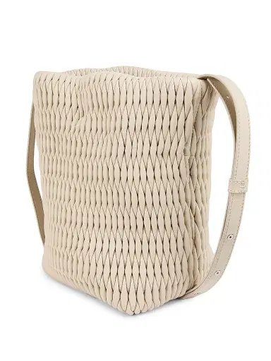 A.L.C. Women's Ivy Smocked Faux Leather Bucket Bag - Champagne | Thumbnail 3 A.L.C. Women's Ivy Smocked Faux Leather Bucket Bag - Champagne | Thumbnail 3