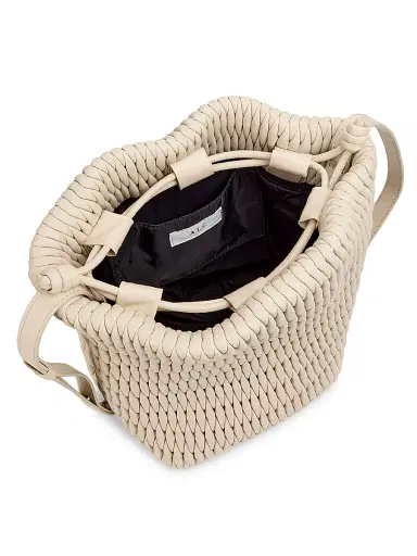 A.L.C. Women's Ivy Smocked Faux Leather Bucket Bag - Champagne | Thumbnail 4 A.L.C. Women's Ivy Smocked Faux Leather Bucket Bag - Champagne | Thumbnail 4