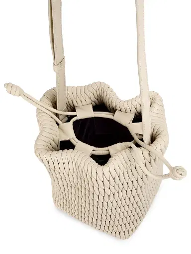 A.L.C. Women's Ivy Smocked Faux Leather Bucket Bag - Champagne | Thumbnail 5 A.L.C. Women's Ivy Smocked Faux Leather Bucket Bag - Champagne | Thumbnail 5