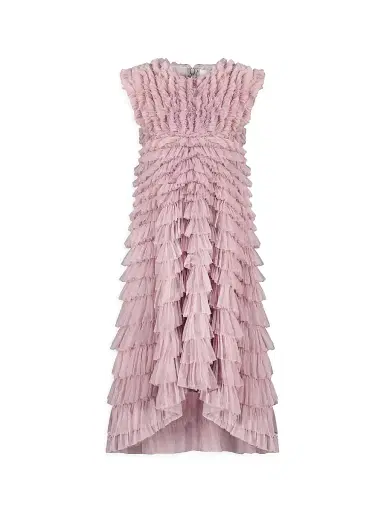 Mac Duggal Little Girl's & Girl's Tiered Tulle Gown - Vintage Lilac | Thumbnail 1 Mac Duggal Little Girl's & Girl's Tiered Tulle Gown - Vintage Lilac | Thumbnail 1