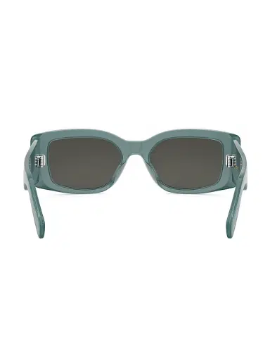 CELINE Women's Triomphe 53MM Rectangular Sunglasses - Transparent Teal Grey | Thumbnail 5 CELINE Women's Triomphe 53MM Rectangular Sunglasses - Transparent Teal Grey | Thumbnail 5
