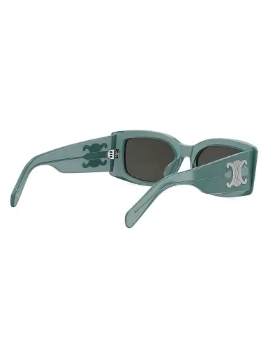CELINE Women's Triomphe 53MM Rectangular Sunglasses - Transparent Teal Grey | Thumbnail 6 CELINE Women's Triomphe 53MM Rectangular Sunglasses - Transparent Teal Grey | Thumbnail 6