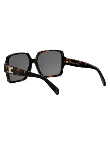 CELINE Women's Triomphe 60MM Square Sunglasses - Dark Havana Smoke | Thumbnail 4 CELINE Women's Triomphe 60MM Square Sunglasses - Dark Havana Smoke | Thumbnail 4