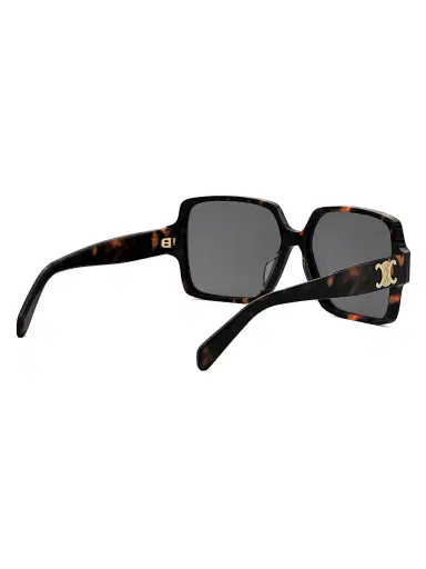 CELINE Women's Triomphe 60MM Square Sunglasses - Dark Havana Smoke | Thumbnail 6 CELINE Women's Triomphe 60MM Square Sunglasses - Dark Havana Smoke | Thumbnail 6