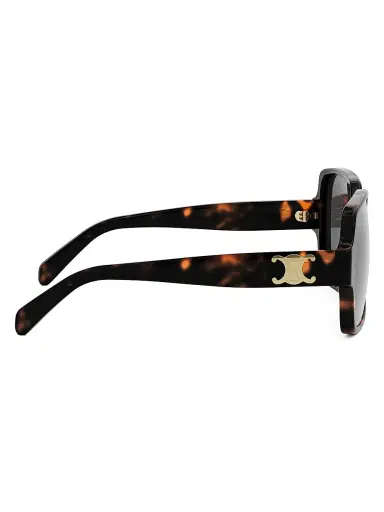 CELINE Women's Triomphe 60MM Square Sunglasses - Dark Havana Smoke | Thumbnail 7 CELINE Women's Triomphe 60MM Square Sunglasses - Dark Havana Smoke | Thumbnail 7