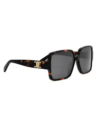 CELINE Women's Triomphe 60MM Square Sunglasses - Dark Havana Smoke | Thumbnail 8 CELINE Women's Triomphe 60MM Square Sunglasses - Dark Havana Smoke | Thumbnail 8