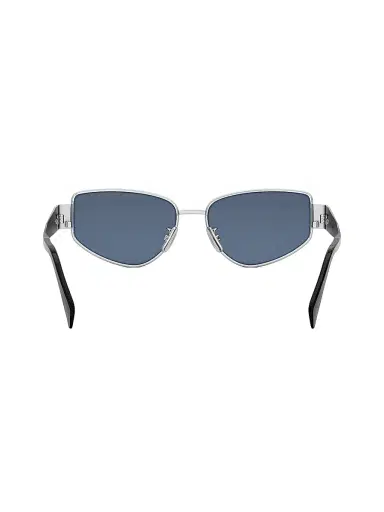 CELINE Women's Triomphe 55MM Cat-Eye Sunglasses - Blue Silver | Thumbnail 5 CELINE Women's Triomphe 55MM Cat-Eye Sunglasses - Blue Silver | Thumbnail 5