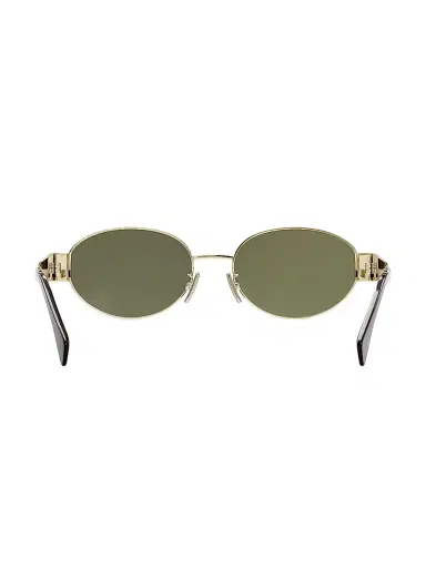 CELINE Women's Triomphe 54MM Oval Sunglasses - Gold Green | Thumbnail 7 CELINE Women's Triomphe 54MM Oval Sunglasses - Gold Green | Thumbnail 7