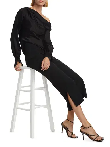 SIMKHAI Women's Alice Off-The-Shoulder Top - Black | Thumbnail 2 SIMKHAI Women's Alice Off-The-Shoulder Top - Black | Thumbnail 2