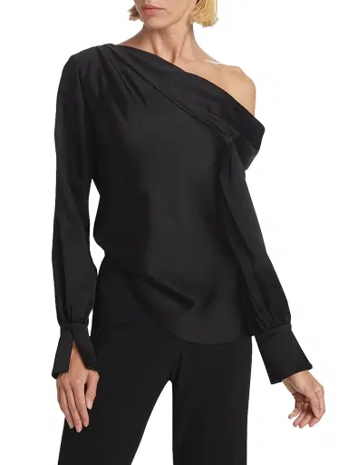 SIMKHAI Women's Alice Off-The-Shoulder Top - Black | Thumbnail 3 SIMKHAI Women's Alice Off-The-Shoulder Top - Black | Thumbnail 3