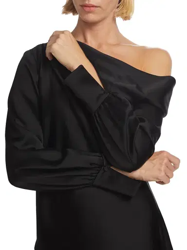 SIMKHAI Women's Alice Off-The-Shoulder Top - Black | Thumbnail 6 SIMKHAI Women's Alice Off-The-Shoulder Top - Black | Thumbnail 6