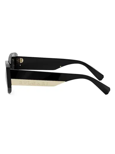 BVLGARI Women's Roma 54MM Geometric Sunglasses - Grey Black Tan | Thumbnail 3 BVLGARI Women's Roma 54MM Geometric Sunglasses - Grey Black Tan | Thumbnail 3