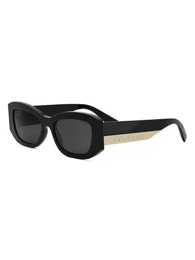 BVLGARI Women's Roma 54MM Geometric Sunglasses - Grey Black Tan | Thumbnail 1 BVLGARI Women's Roma 54MM Geometric Sunglasses - Grey Black Tan | Thumbnail 1