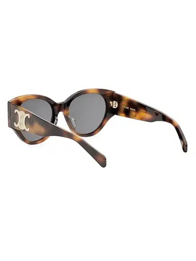 CELINE Women's Maxi Triomphe 55MM Butterfly Sunglasses - Blonde Havana Smoke | Thumbnail 4 CELINE Women's Maxi Triomphe 55MM Butterfly Sunglasses - Blonde Havana Smoke | Thumbnail 4