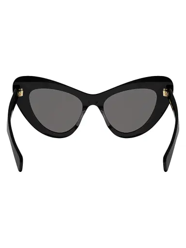 CELINE Women's Triomphe Mini HD 52MM Cat-Eye Sunglasses - Shiny Black Smoke | Thumbnail 5 CELINE Women's Triomphe Mini HD 52MM Cat-Eye Sunglasses - Shiny Black Smoke | Thumbnail 5